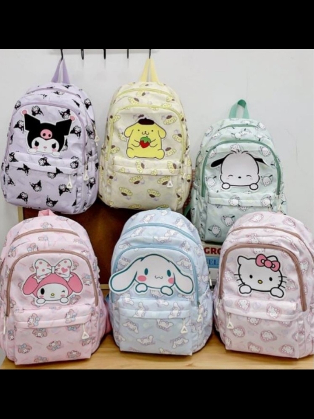 Pastel Character Kids Backpack - Pink, Blue, Mint, Yellow, Lavender